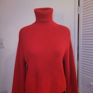 H&M Bold Red Cowl Neck Sweater